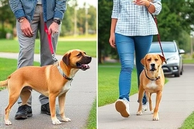 Safety checks and responsible use of dog automatic leashes.